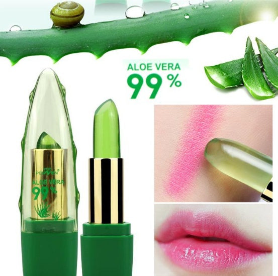 Aloe vera color changing lipstick gloss moisturizing lip care