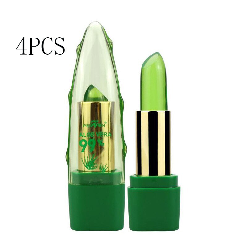 Aloe vera color changing lipstick gloss moisturizing lip care