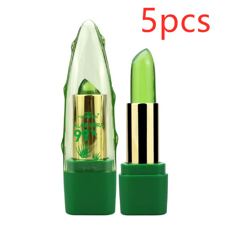 Aloe vera color changing lipstick gloss moisturizing lip care
