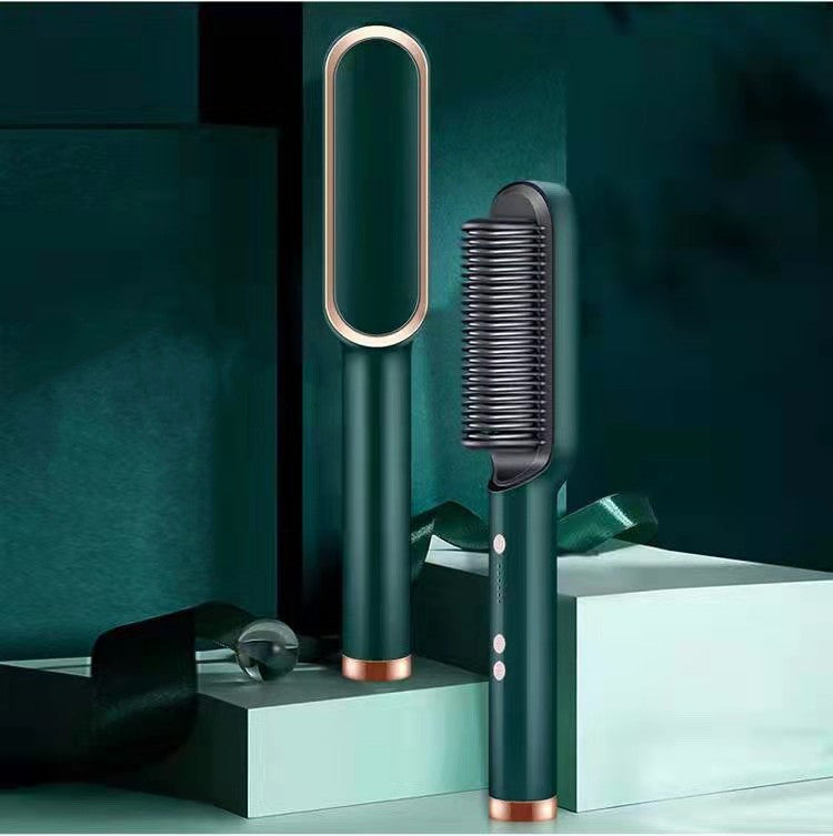 2 in 1 hair straightener hot comb negative ion electric hair brush