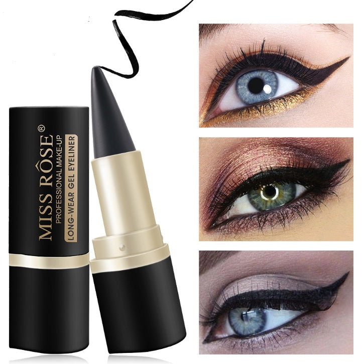 Waterproof black eyeliner pen for precise smudge-proof eye makeup
