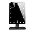 Touch screen LED makeup mirror with Bluetooth speaker and adjustable lighting
