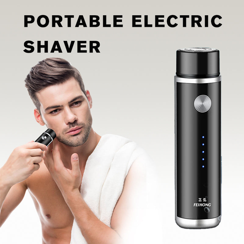 Mini electric shaver – portable rechargeable shaver for travel, car use, and daily grooming