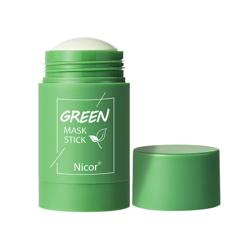 Green tea cleansing mask stick with clay for oil control and acne care
