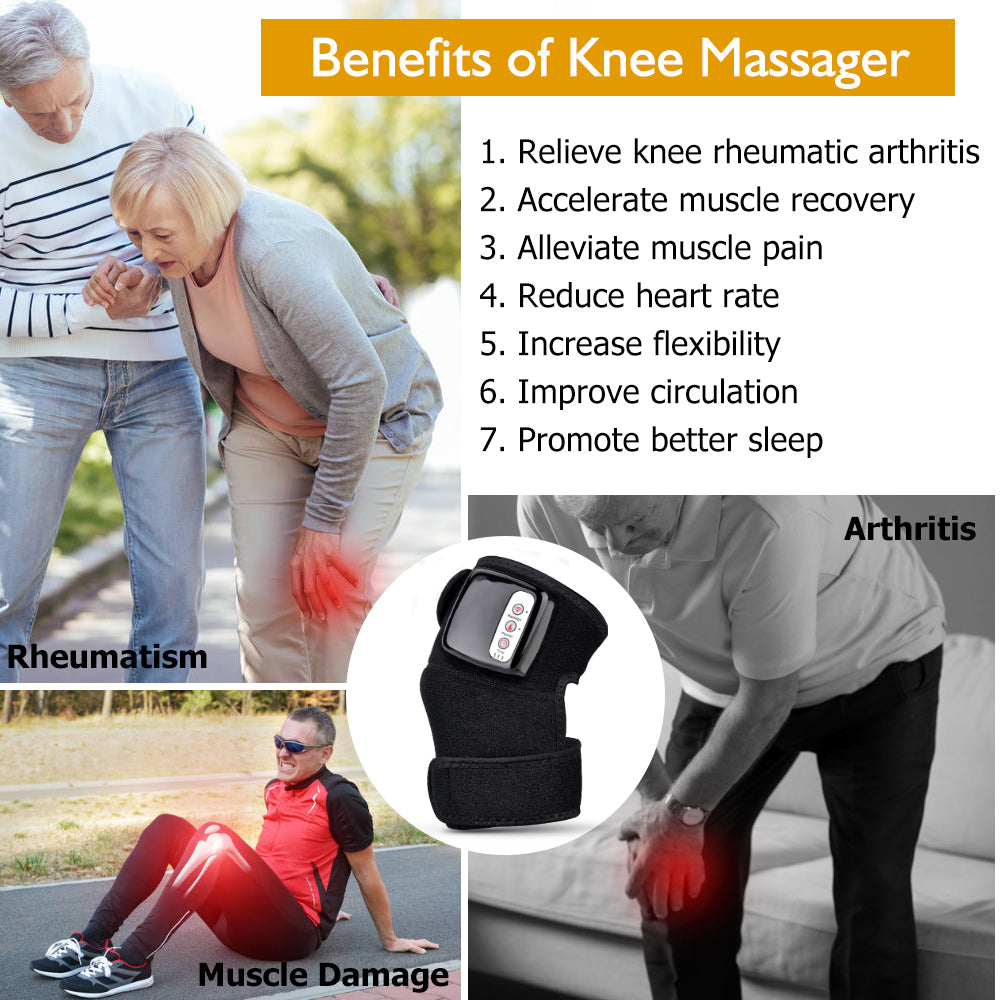 Electric Infrared Knee Massager Wrap on Knee Joint for Pain Relief