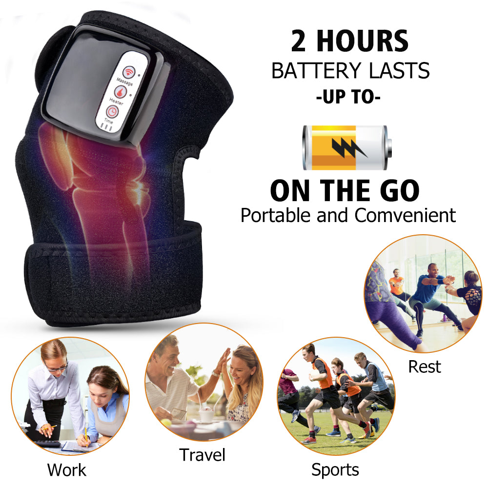 Electric Infrared Knee Massager Wrap on Knee Joint for Pain Relief
