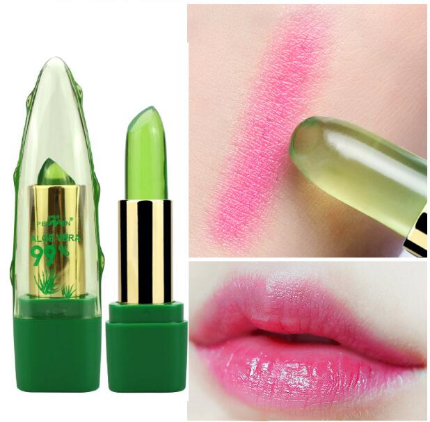 Aloe vera color changing lipstick gloss moisturizing lip care