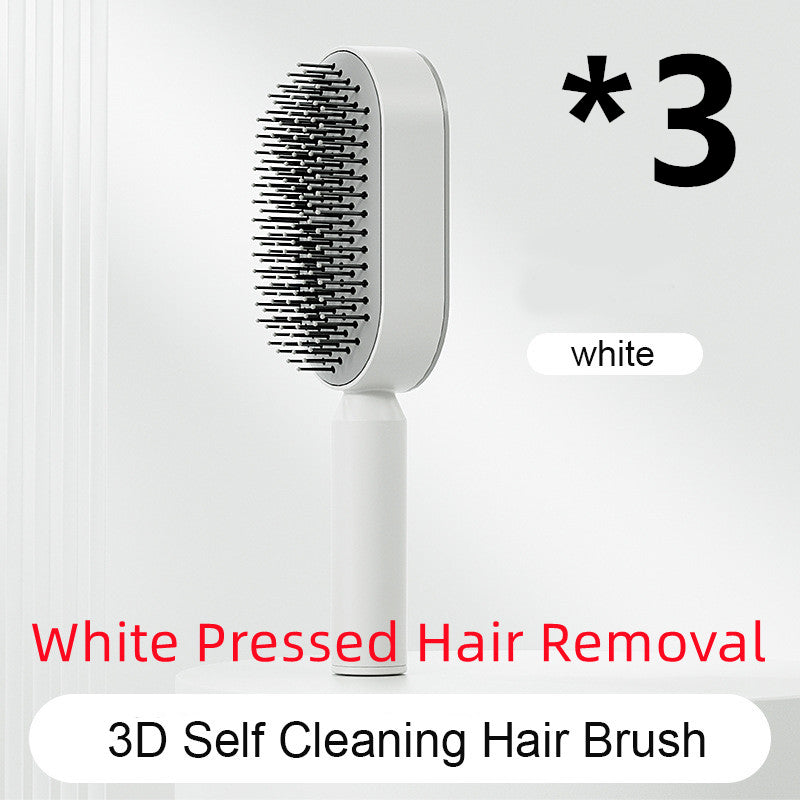 Self Cleaning Hair Brush for Women with Scalp Massage