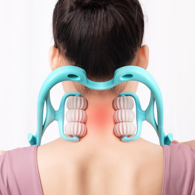 Six-Wheel Neck Massager Roller for Pain Relief