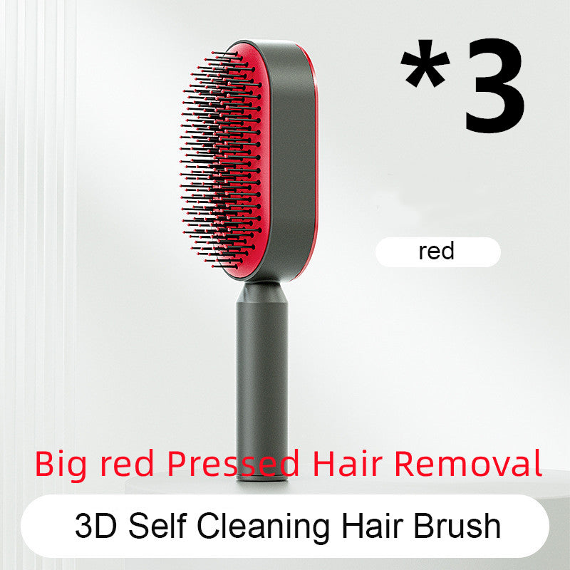 Self Cleaning Hair Brush for Women with Scalp Massage