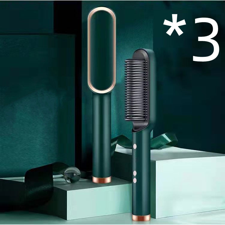2 in 1 Hair Straightener Hot Comb with Ionic Brush