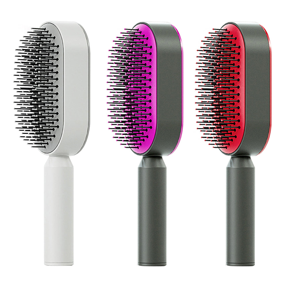 Self Cleaning Hair Brush for Women with Scalp Massage