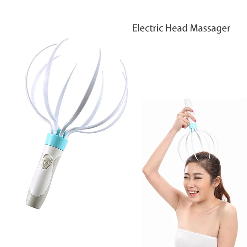 Electric Head Massager with Eight-Claw Scalp Vibration