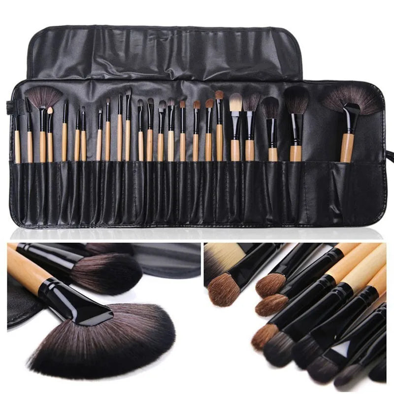 24 pcs makeup brush set with gift bag professional cosmetic brushes