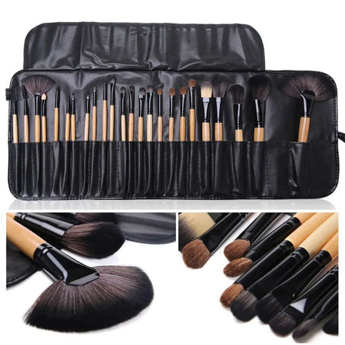 24 pcs makeup brush set with gift bag professional cosmetic brushes