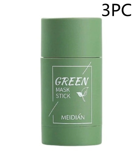 Green tea cleansing mask stick with clay for oil control and acne care